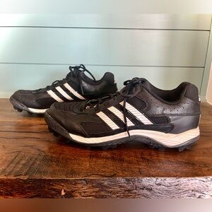 Adidas Men's Black and White Athletic Shoes